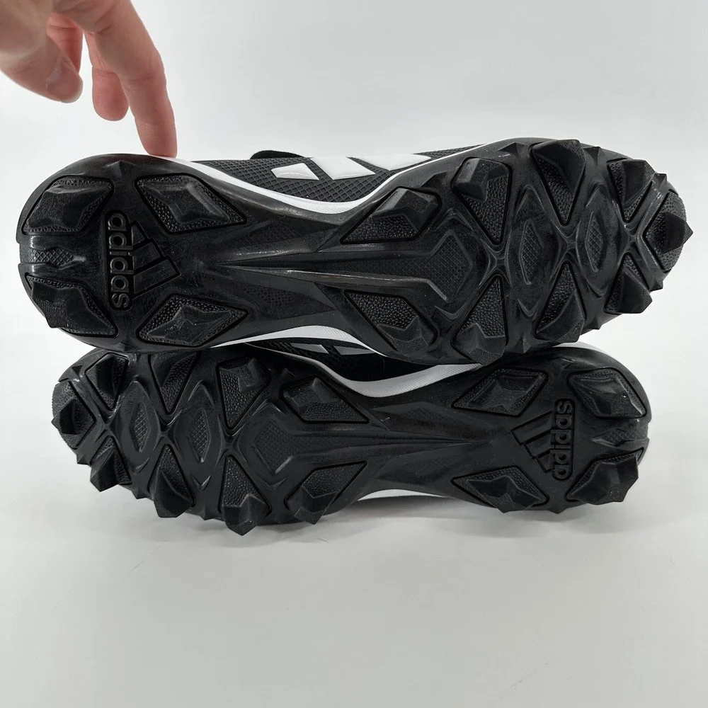Adidas Adizero Football Cleats Mens 11 Black White IF5102 Mid Top Athletic Shoes